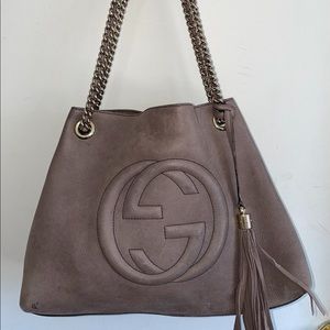 Gucci soho chain shoulder bag bubbles leather br